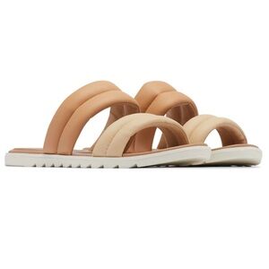 NWT • SOREL Ella II Puff Slide Sandal in ceramic/sea salt • women’s 7